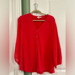 Calvin Klein sheer 3/4 sleeve shirt